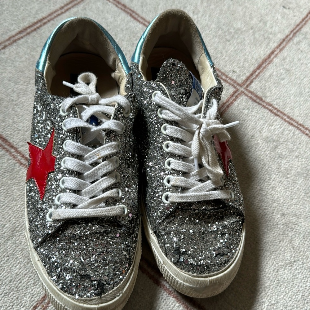 Silver glitter Golden Goose amazing sneakers